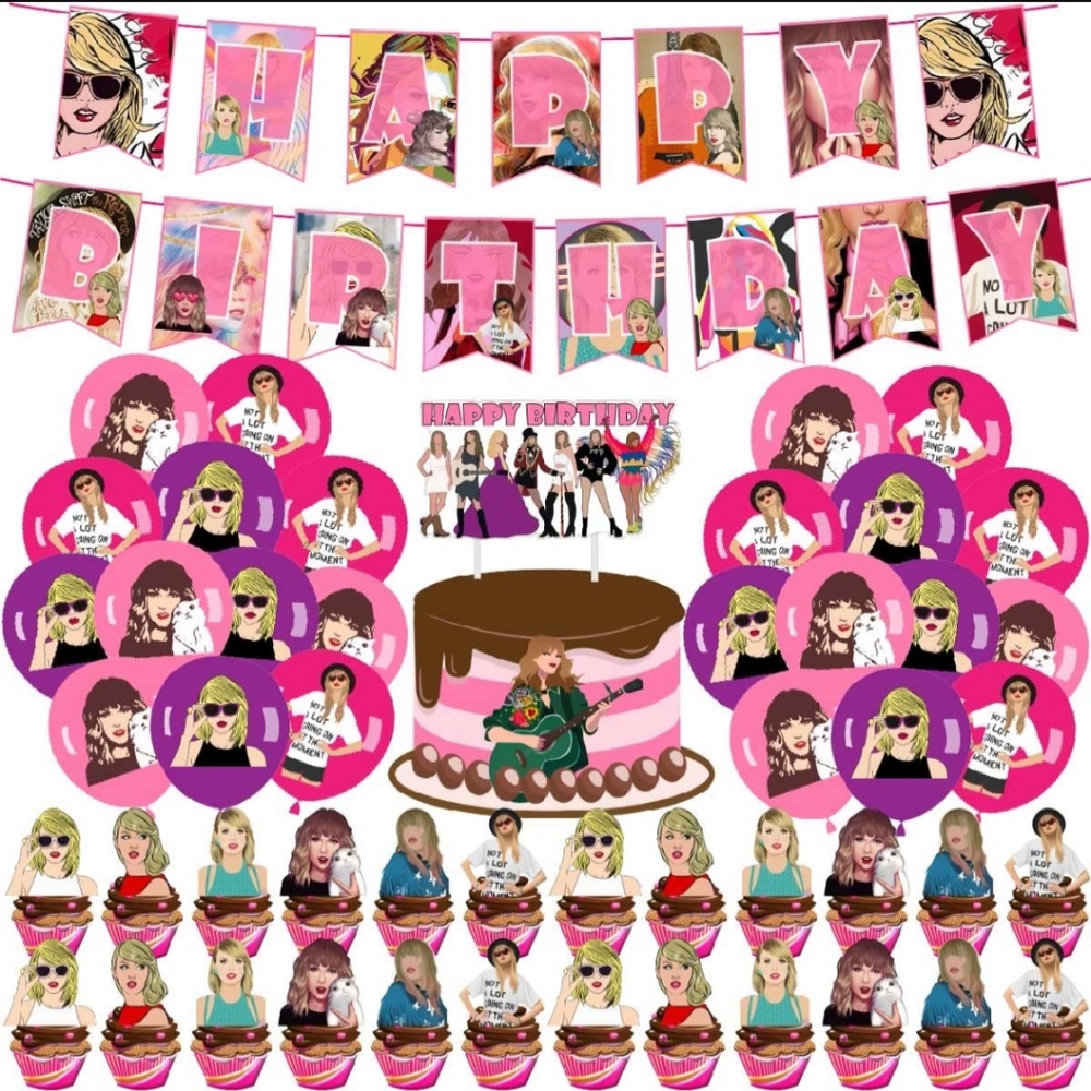 Taylor Swift Birthday Party Decoration Kit - Picture 1 of 17
